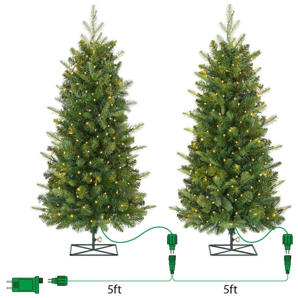 Home Decorators Collection (2 pk) 3 ft. Grand Duchess Twinkling Balsam Fir LED Pre-Lit Artificial Trees G4 25LE31045 - The Home Depot