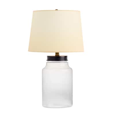 Catalina Lighting Logan 33.25 Brushed Nickel Metal Arc Table Lamp with Off-White Faux Silk Shade 20722-001 3-Way Rotary Switch and LED Bulb 