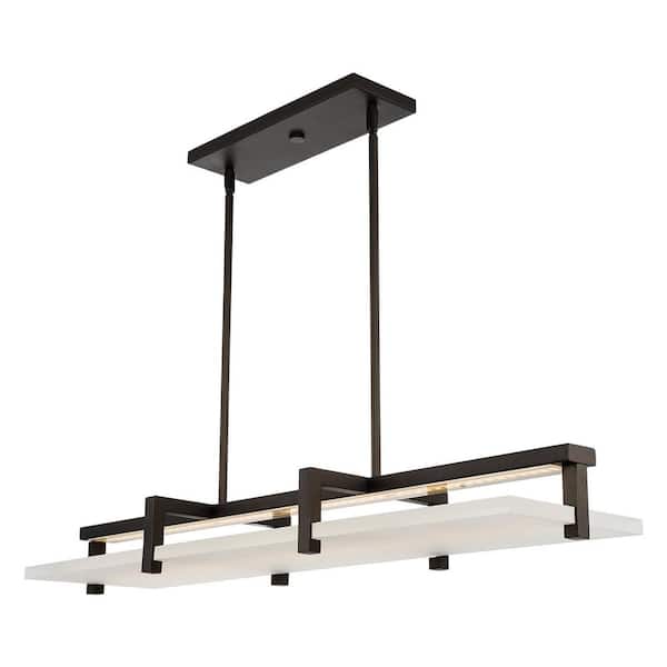 Kira Home Elias 1 Light Oil-rubbed Bronze Modern Island Pendant Light, No Bulb Included