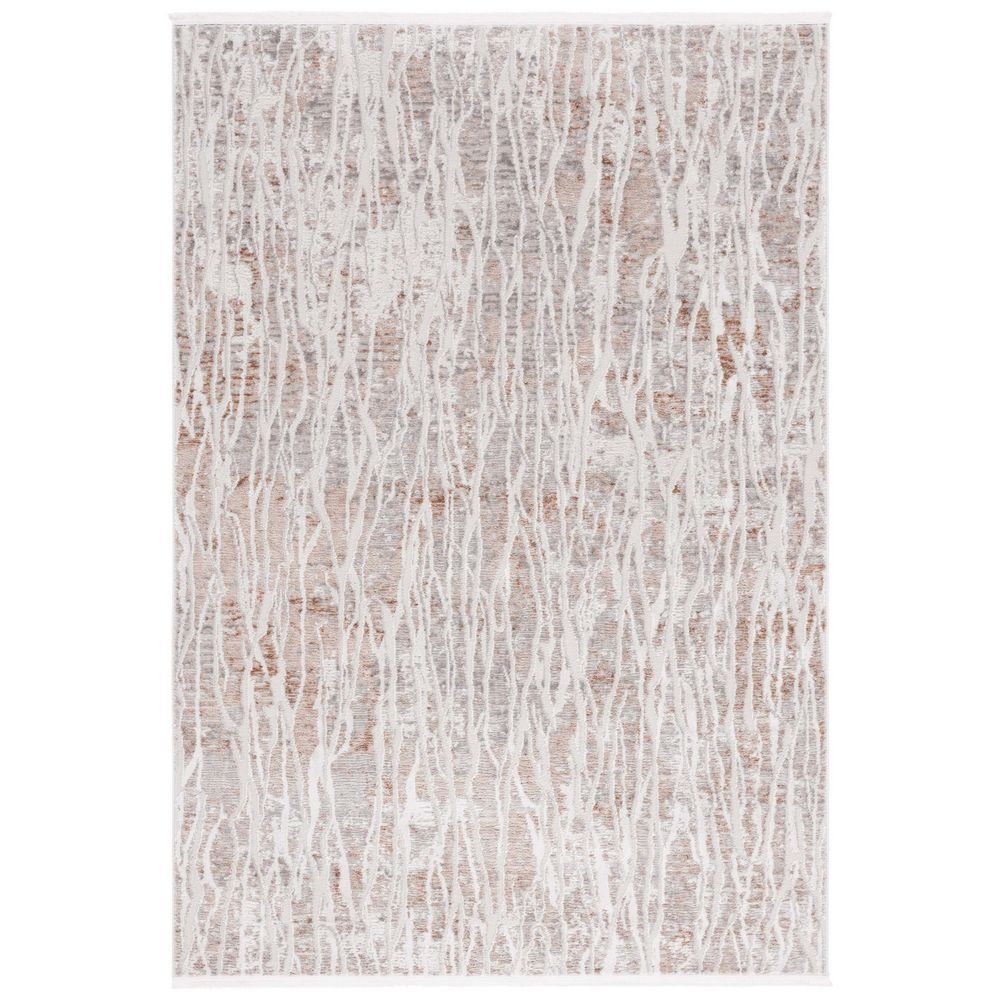 Mila 4 ft. x 6 ft. Beige/Gray Distressed Striped Area Rug