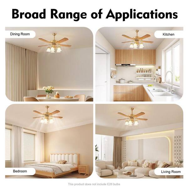 KeLuKes 50cm Round Fan Light Ceiling Silent, Modern Ceiling Fans With - View #8