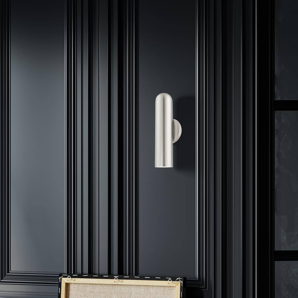Elegant Ardmore Brushed Nickel 1-Light Sconce with Hand-Welded Shade