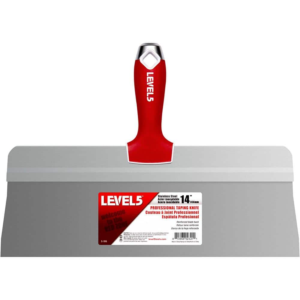 14 in. Stainless Steel Big Back Taping Knife with Soft Grip Handle