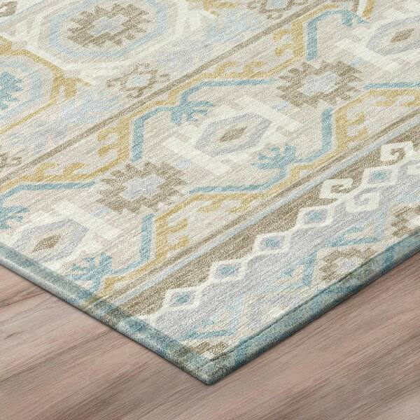 Chantille Machine Washable Indoor/Outdoor Abstract ACN3157 Linen 3 ft. x 5 ft. Area Rug