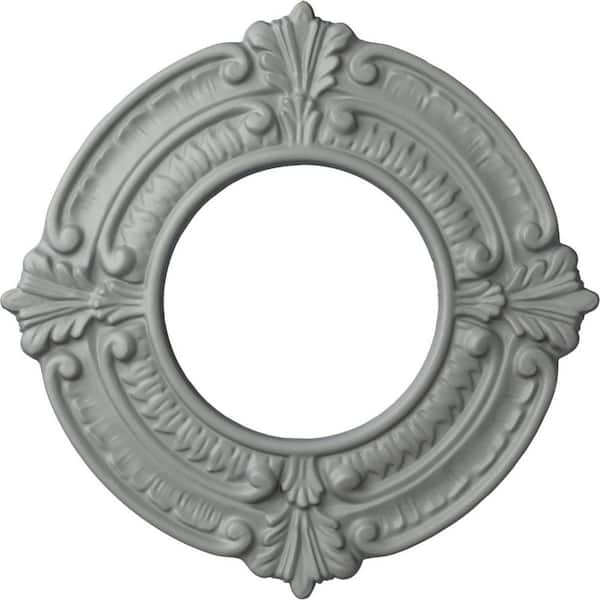 9" x 4-1/8" I.D. x 5/8" Benson Urethane Ceiling Medallion (Fits Canopies upto 4-1/8"), Primed White