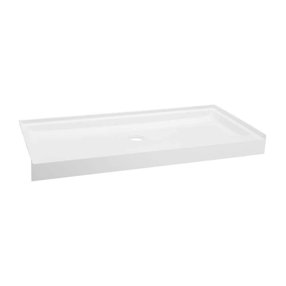 Voltaire 60" x 30" Glossy White Acrylic Shower Base