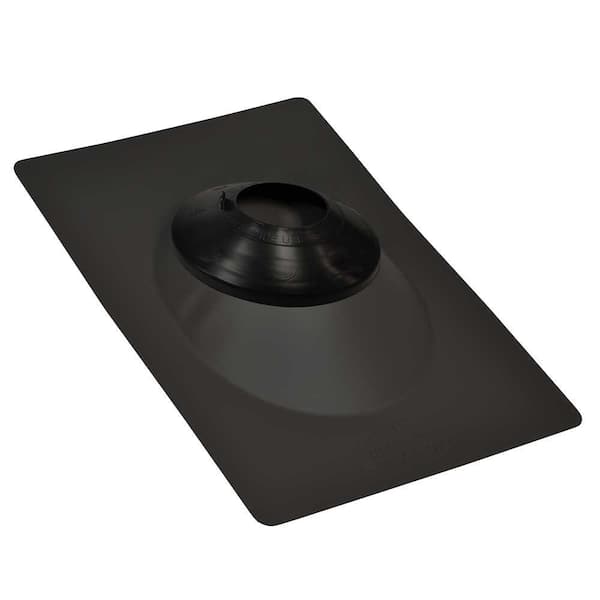 Gibraltar Building Products 12 in. x 16 in. Galvanized Base Roof Jack Base for 3 in. to 4 in. Vent Pipe Flashing in Black