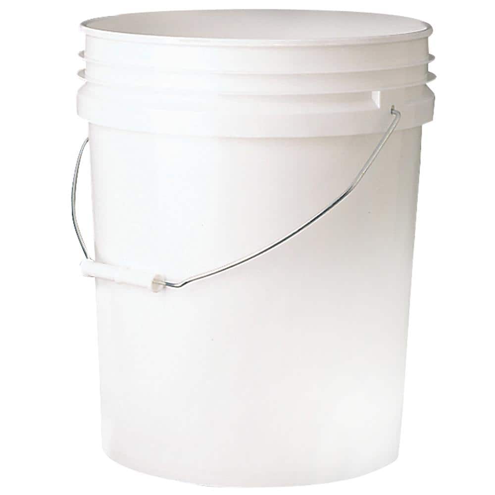 3 White Gallon Buckets Lids Pails Large Containers MFG USA Lead Free Food Safe 