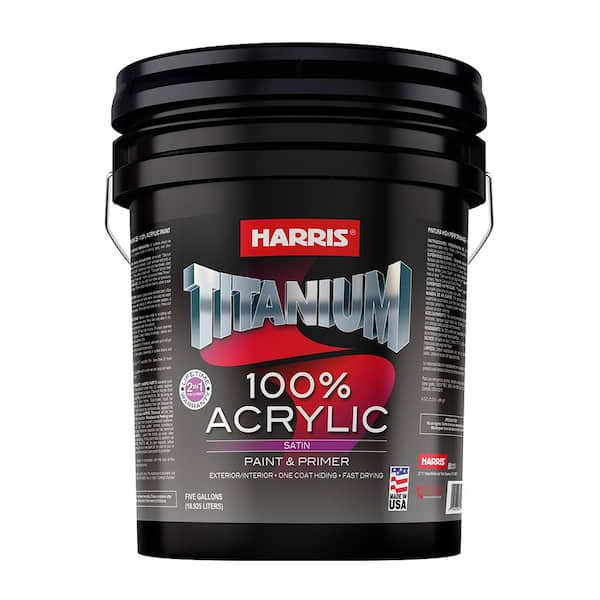 Harris Titanium 5 gal. Satin Acrylic-Latex Interior/Exterior Enamel