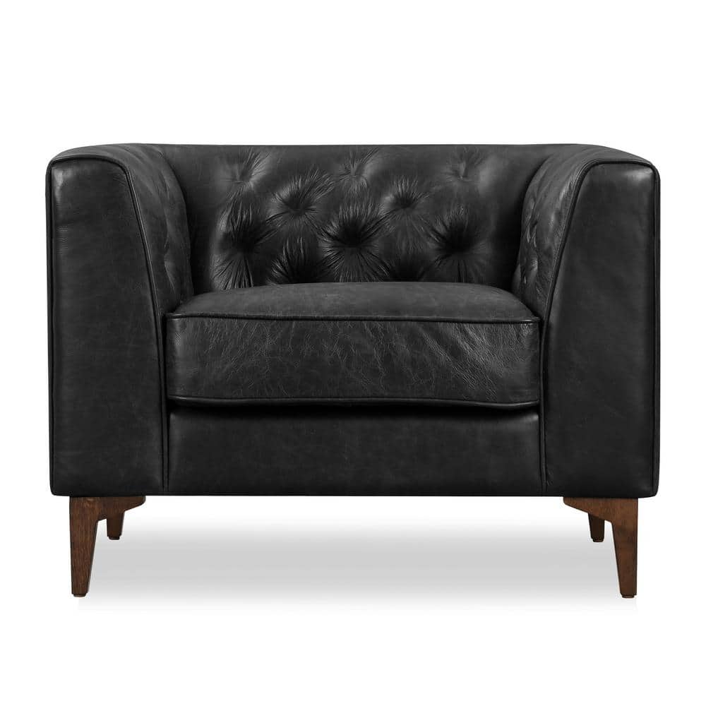 Poly and Bark Essex Arm Chair Onyx Black Arm Chair HDLR559BLK The