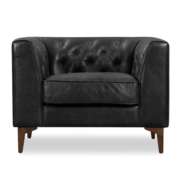 Poly and Bark Essex Arm Chair Onyx Black Arm Chair