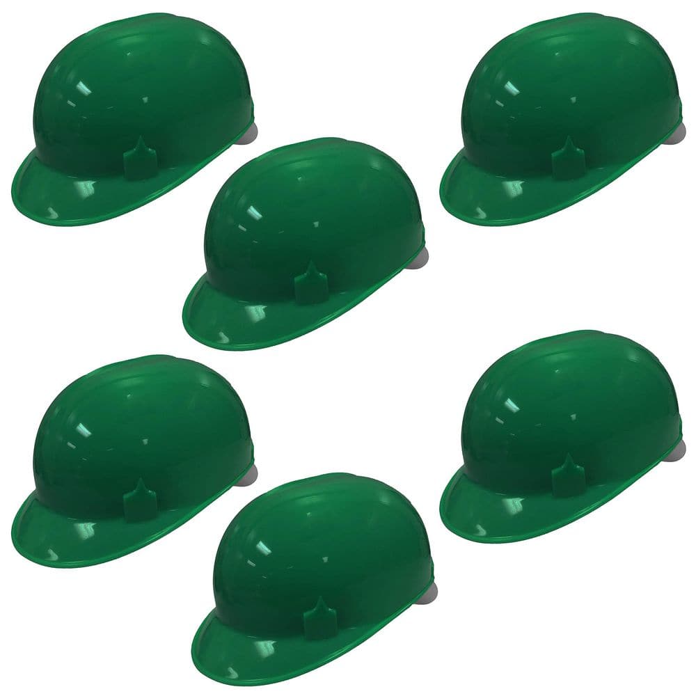 Bump Cap with 4 Point Pin Lock Suspension, HDPE Cap Style, Green (Pack of 6) price history on PriceWatchPro