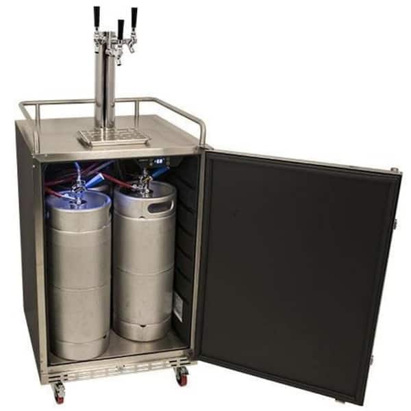 KEGDE  EdgeStar KC7000BSSOD 24 Inch Wide Outdoor Kegerator for Full