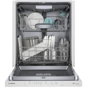 500 Series 24 in. White Top Control Tall Tub Pocket Handle Dishwasher with Stainless Steel Tub, 44 dBA