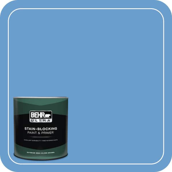 BEHR ULTRA 1 qt. #570B-5 Gulf Stream Semi-Gloss Enamel Exterior Paint & Primer