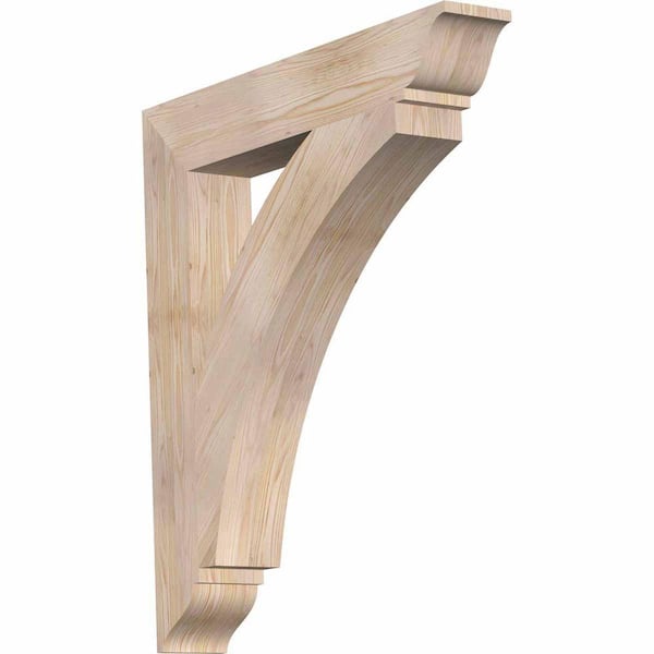 Ekena Millwork 5.5 in. x 40 in. x 36 in. Douglas Fir Thorton Traditional Smooth Bracket