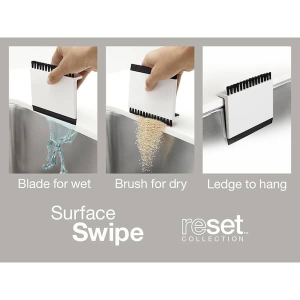 3 Pack Kitchen Sink Squeegee 2 in 1 Double-Ended TPR Dish Scraper