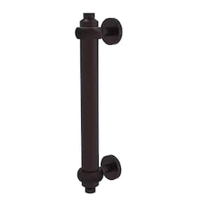 8 in. Center-to-Center Door Pull with Twisted Aents in Antique Bronze