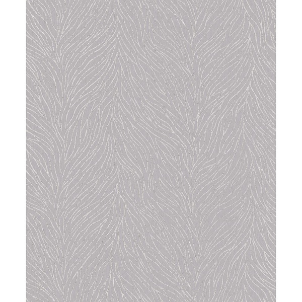 Unbranded Metallic Greige Abstract Branches Design Vinyl on Non-Woven Non-Pasted Wallpaper Roll