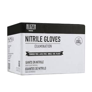 Extra Large Black Extra-Strength 5mil Nitrile Gloves 1000-Count Case