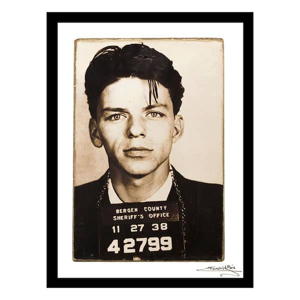 Frank Sinatra 1938 Mugshot by Unknown 1-Piece Framed Graphic Print Abstract Poster Art Print 18 in. x 14 in.