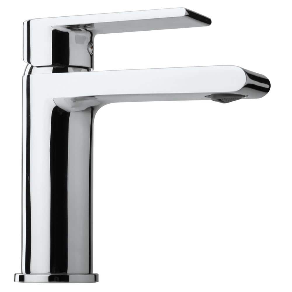 Broxburn Polished Chrome Single-Handle Mid-Arc Bathroom Faucet