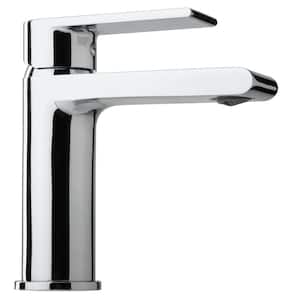 BROXBURN Single Handle Single Hole Bathroom Faucet with Drain Assembly Included in Chrome