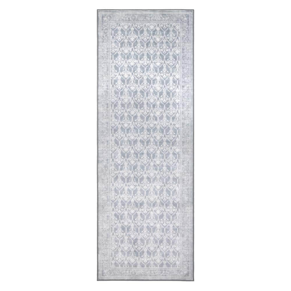 Eden 2 ft. X 6 ft. Gray Trellis Machine Washable Runner Rug price history on PriceWatchPro