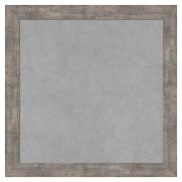 Amanti Art Marred Pewter 19 in. x 19 in Framed Magnetic Board