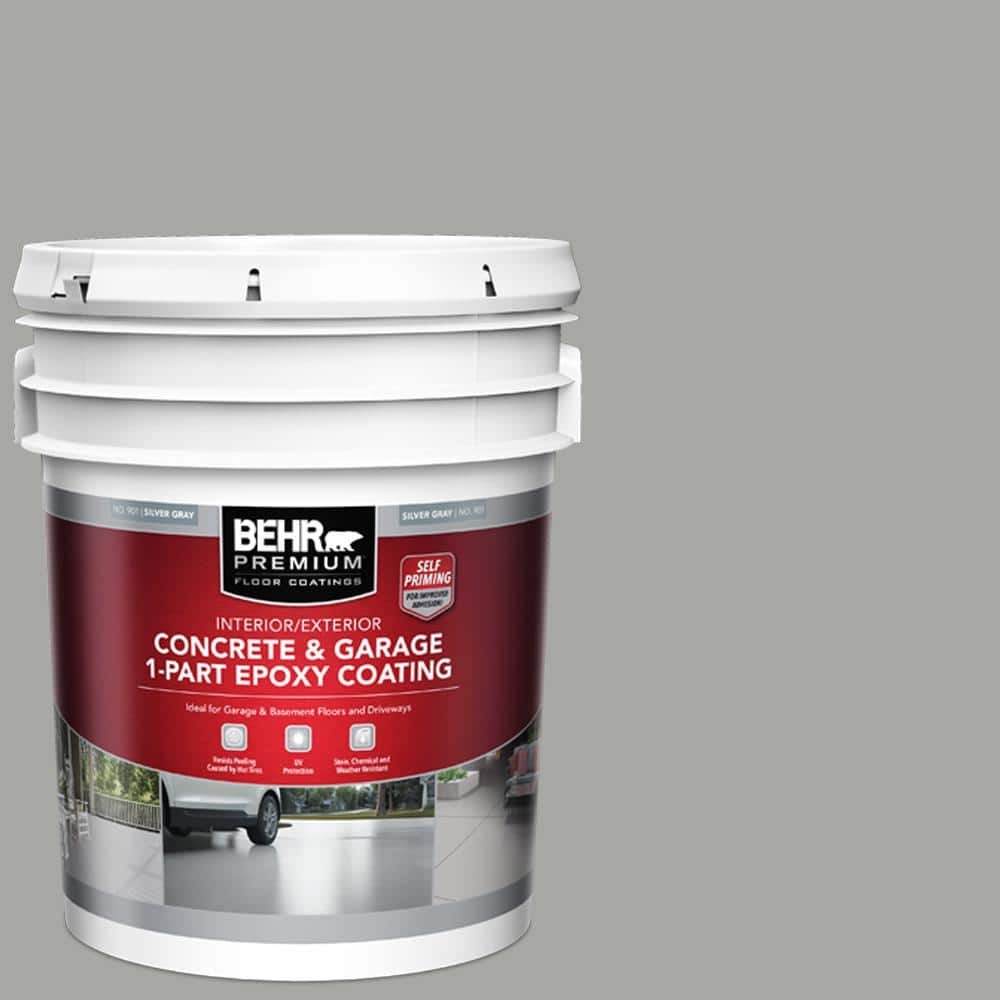 Silver, Seal-Krete Metallic Concrete & Garage Floor Paint, Gallon