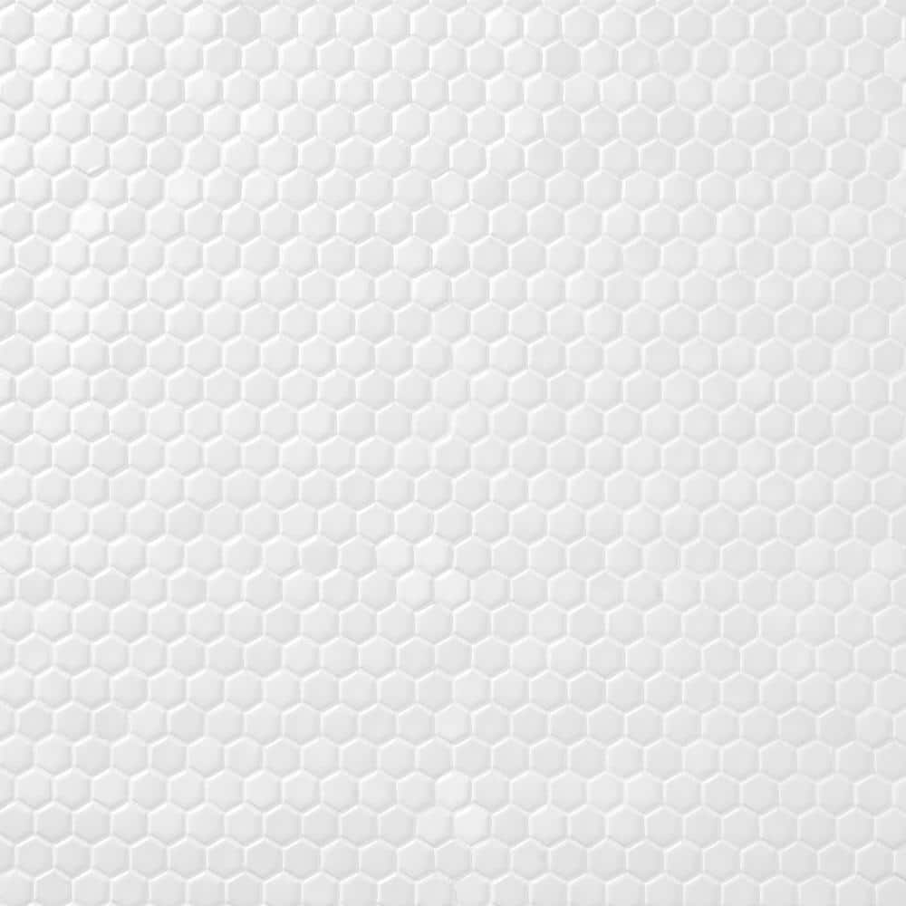 Matte White Ceramic Honeycomb Mosaic Tile for Floors and Walls