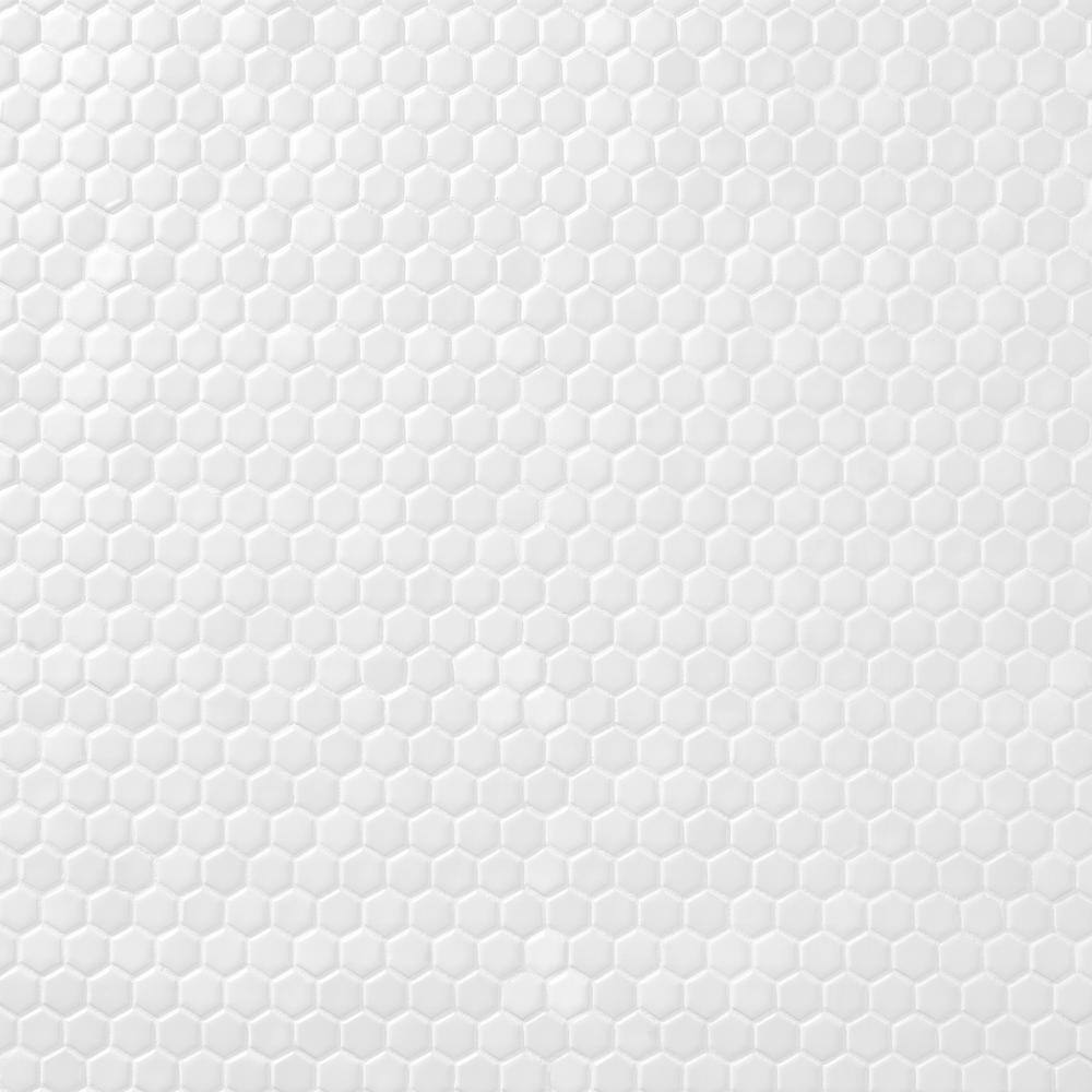 Matte White Ceramic Honeycomb Mosaic Tile for Floors and Walls