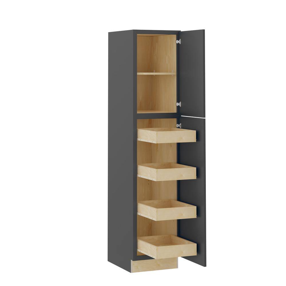 Grayson 18 in. W x 24 in. D x 90 in. H Assembled Plywood Pantry Kitchen Cabinet in Deep Onyx with 4ROT Soft Close RH price history on PriceWatchPro