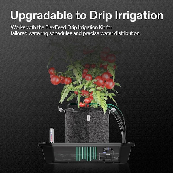 4-Pack FlexFeed Self-Watering Irrigation Pot with Water Meter and Maintenance Window