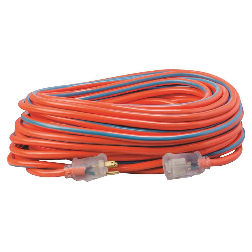 100 ft. 12/3 SJTW Hi-Visbility Multi-Color Outdoor Heavy-Duty Extension Cord with Power Light Plug price history on PriceWatchPro