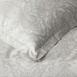 Legends Luxury Vintage Damask Beige Sateen Pillowcase (Set of 2)
