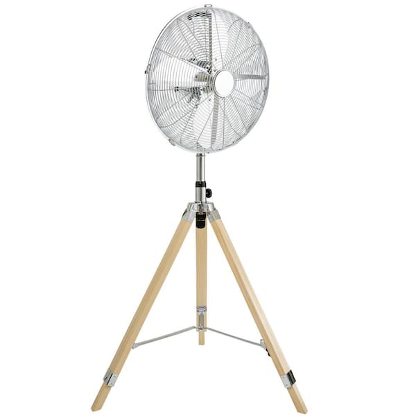 Amucolo Adjustable-Height 51 .2 in. Tripod Oscillating Pedestal Fan, 3 Speeds
