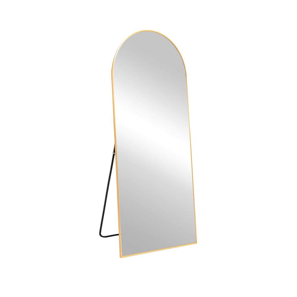 Reviews for Seafuloy 22 in. W x 65 in. H Gold Floor Mirror Full Length