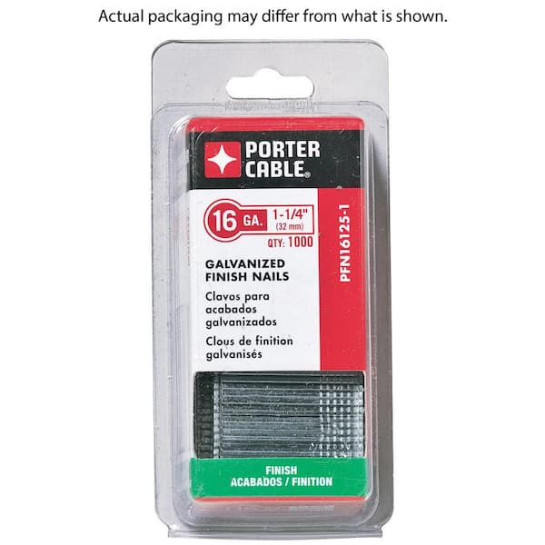 Porter-Cable 1-1/4 in. x 16-Gauge Glue Collated Finish Nail (1000 per Box)