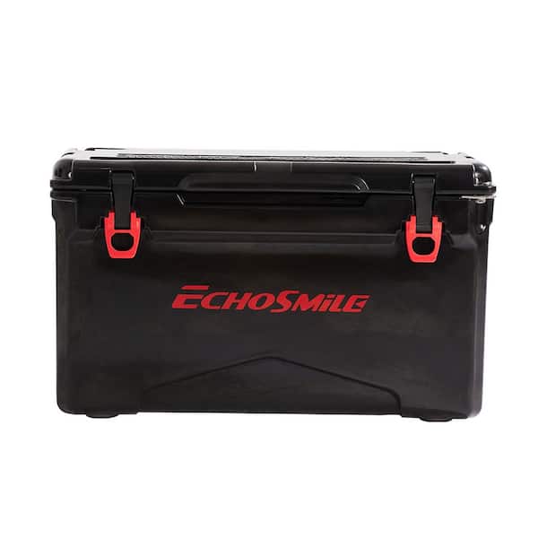 Unbranded 40 qt. Rotomolded Portable Ice Chest Cooler for BBQ, Camping, Pincnic, and Other Outdoor Activities, Black Red