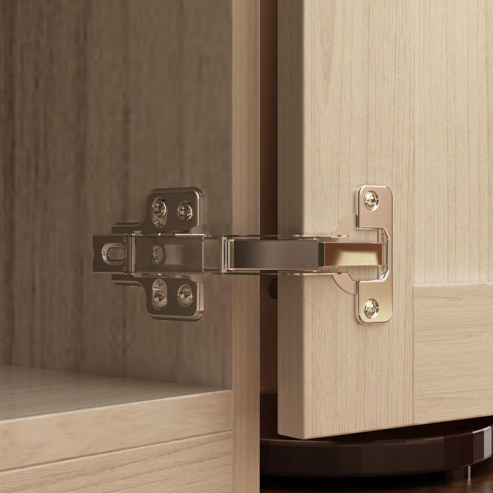 Light Wood Finish Wood 16.3 in. Bedroom Armoire with Frosted Tempered Glass Doors and Corner Design - thumbnail 3