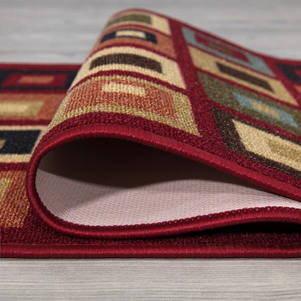 Ottomanson Ottohome Collection Non-Slip Rubberback Modern Solid 2x5 Indoor  Runner Rug, 1 ft. 8 in. x 4 ft. 11 in., Red OTH8400-20X59 - The Home Depot