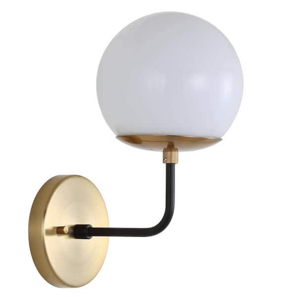 Cayden 1-Light Brass Gold/Black Indoor Sconce