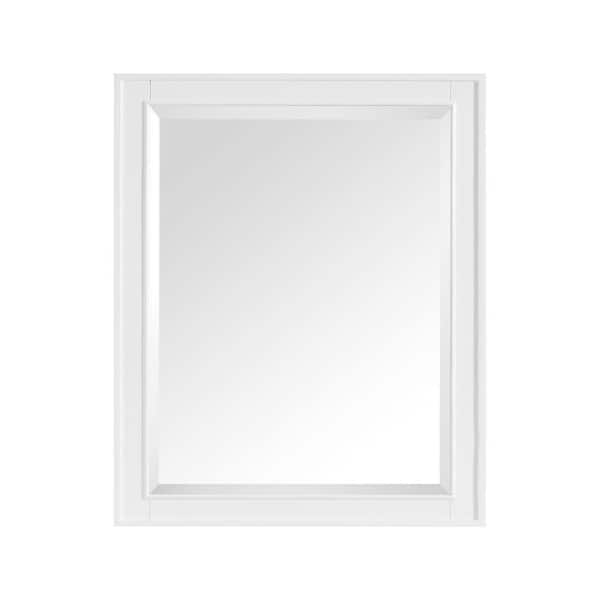 Avanity Madison 28 in. W x 32 in. H Framed Rectangular Beveled Edge Bathroom Vanity Mirror in White