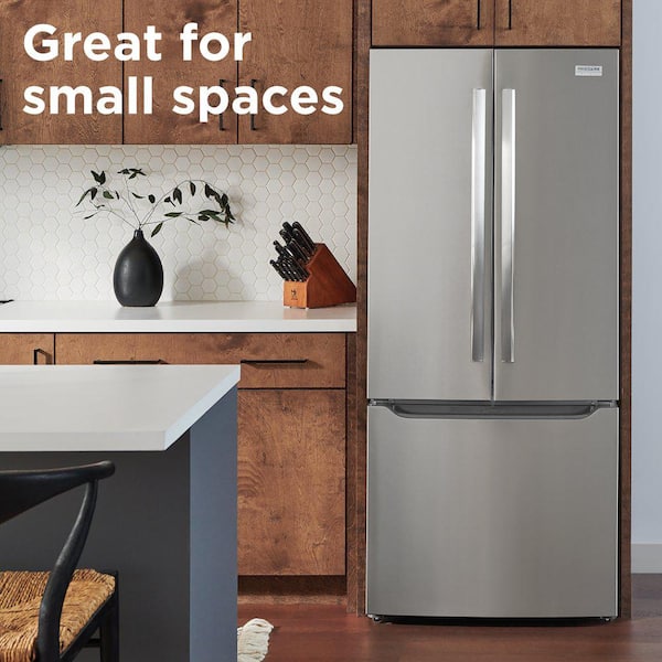 Frigidaire - Gallery 30 in. 20 cu. ft. Standard Depth French Door Refrigerator in Stainless Steel with Internal Water Dispenser