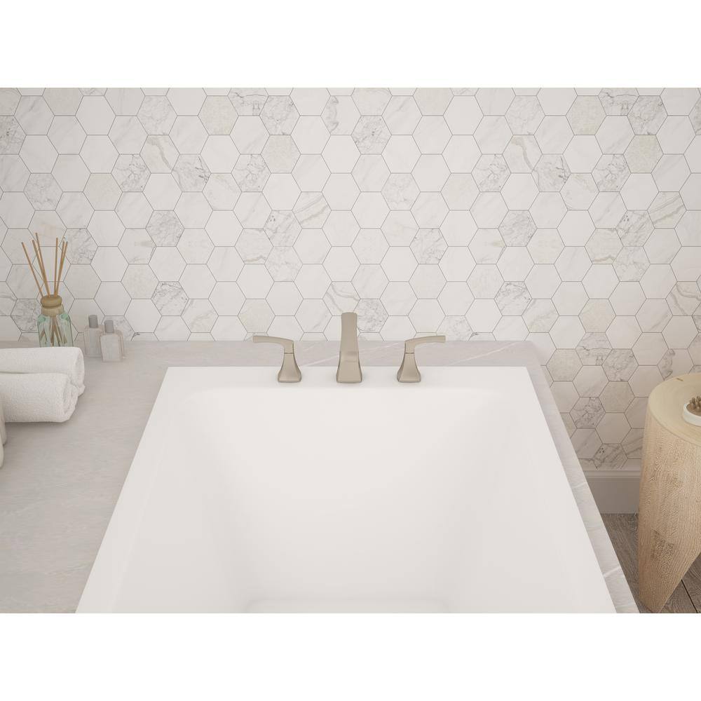 Cardania Brushed Nickel 2-Handle Deck-Mount Roman Tub Faucet