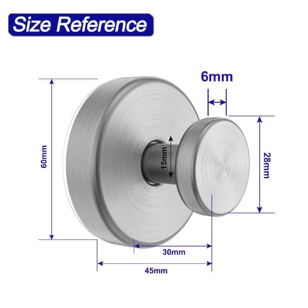 4-Pack Suction Cup Knob Hooks in Silver, Removable Towel Hooks for Bathroom Window, Bath Robe Loofah Hook for Hanging