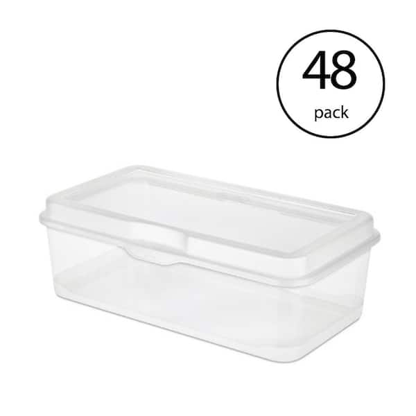 Sterilite Plastic Fliptop Latching Storage Box Container Clear 12 Pack