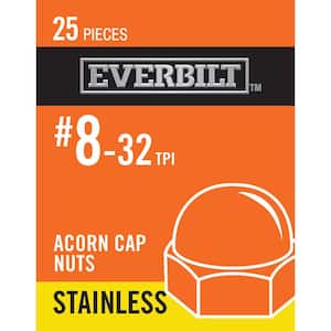 #8-32 Stainless Steel Cap Nut (25-Pack)