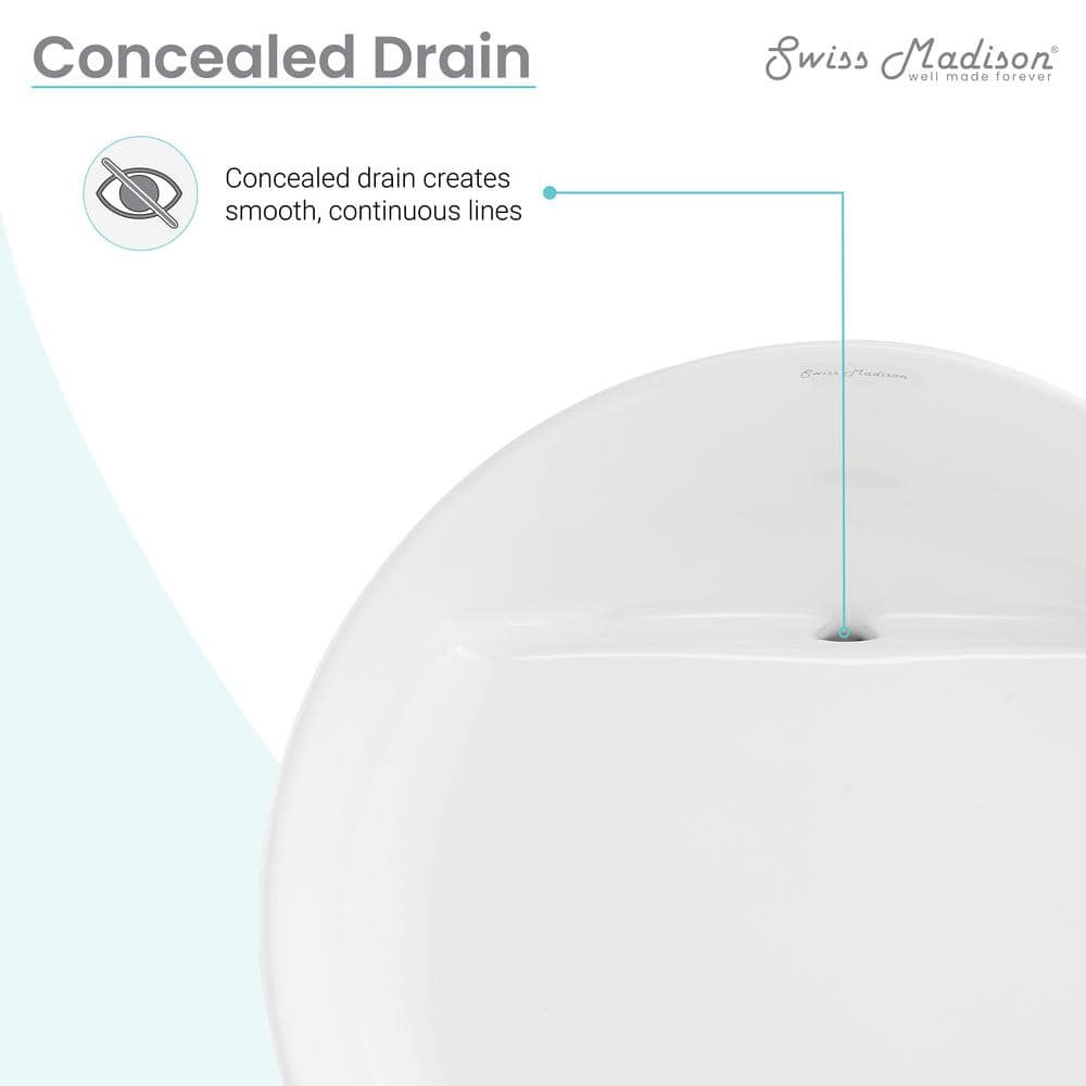 Beau 16.5" Glossy White Ceramic Round Vessel Sink